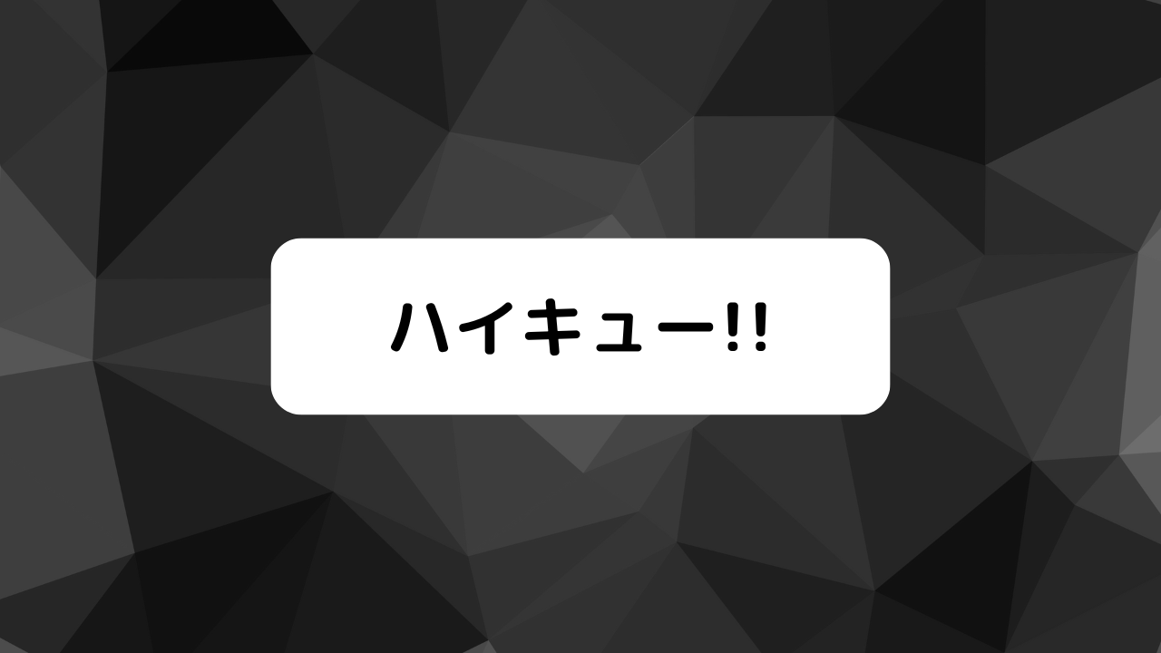 ハイキュー!!