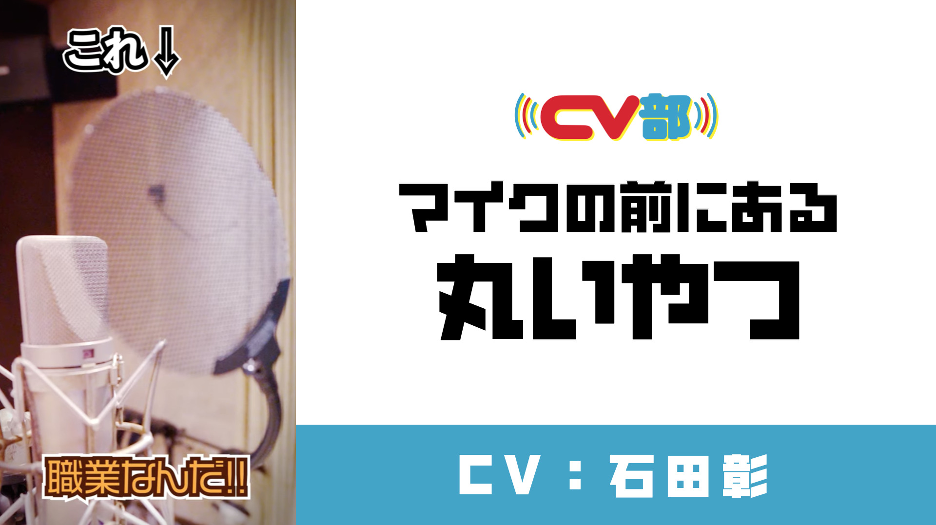 CV部 石田彰 マイクの前にある丸いやつ（ポップガード）