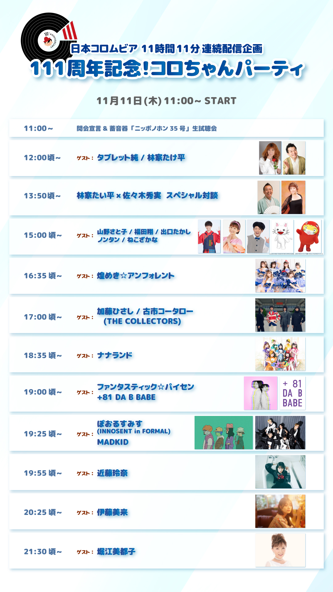 日本コロムビア 創立111周年