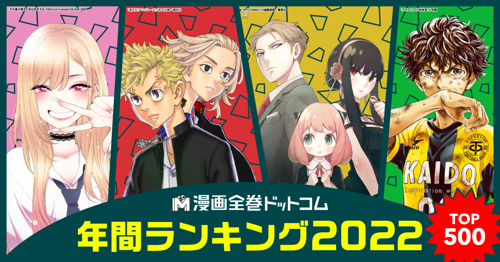 漫画全巻ドットコム「年間ランキング2022」