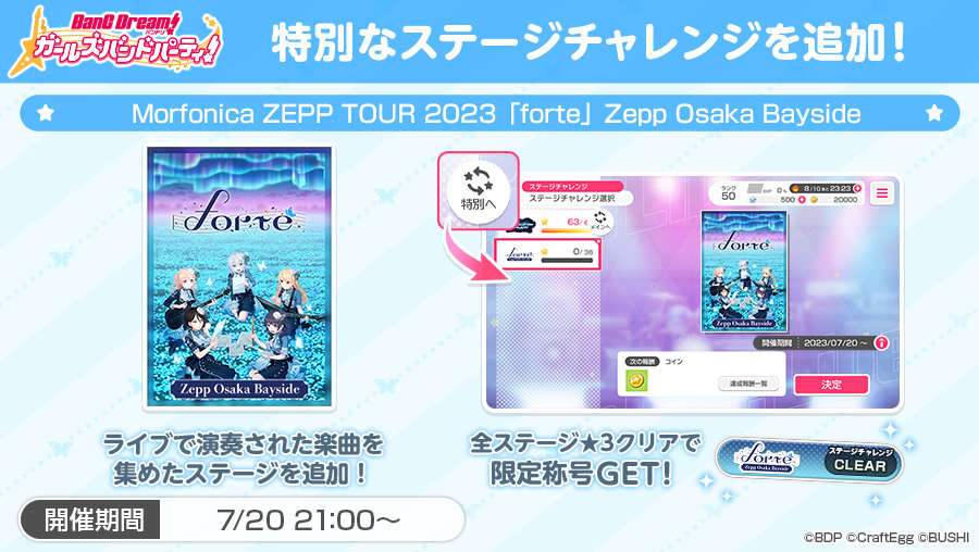 Morfonica ZEPP TOUR 2023「forte」大阪　「ガルパ」ステージチャレンジ