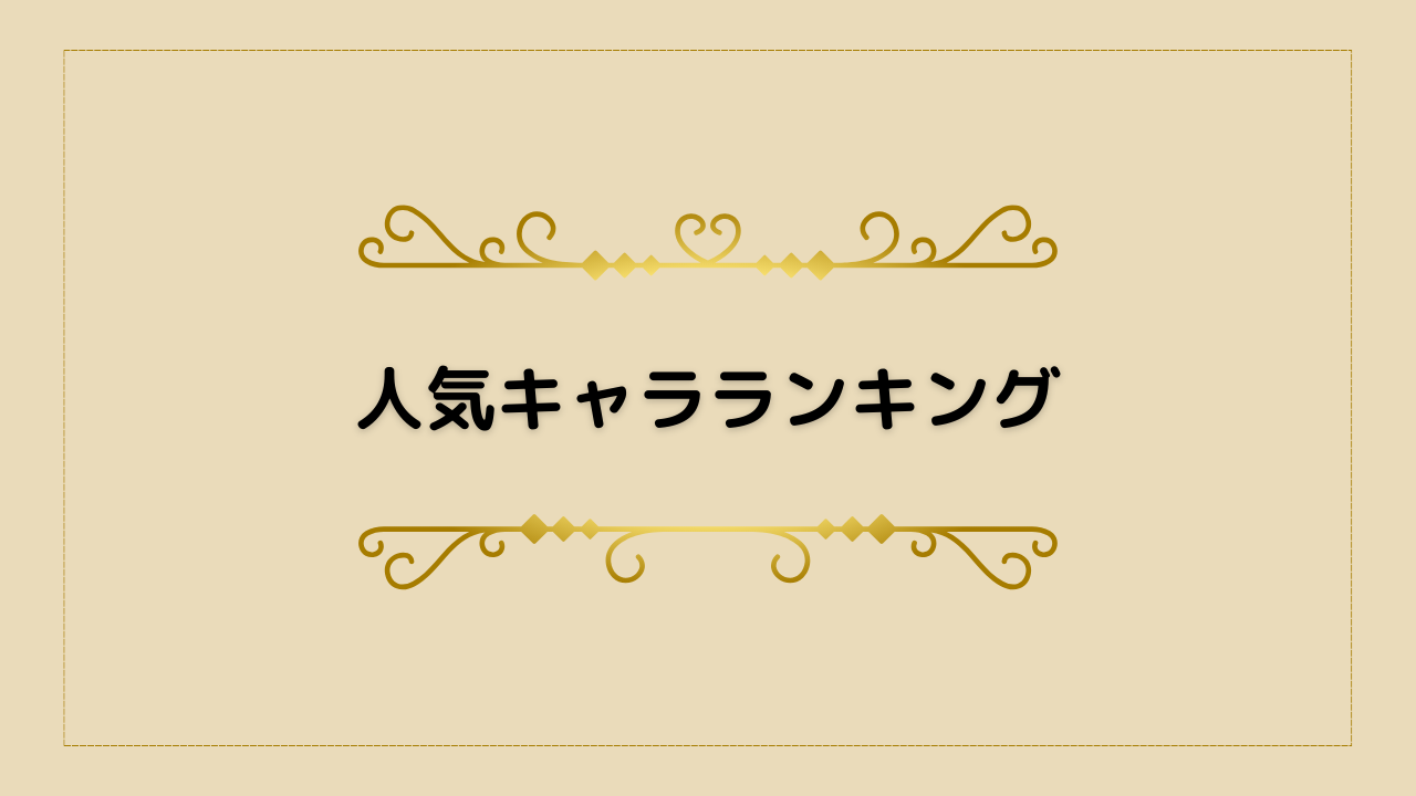 人気キャラランキング