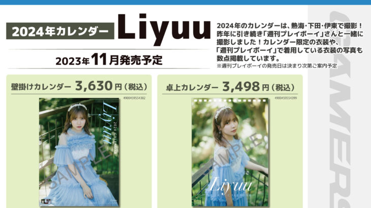【壁掛け・卓上】Liyuu 2024年カレンダー