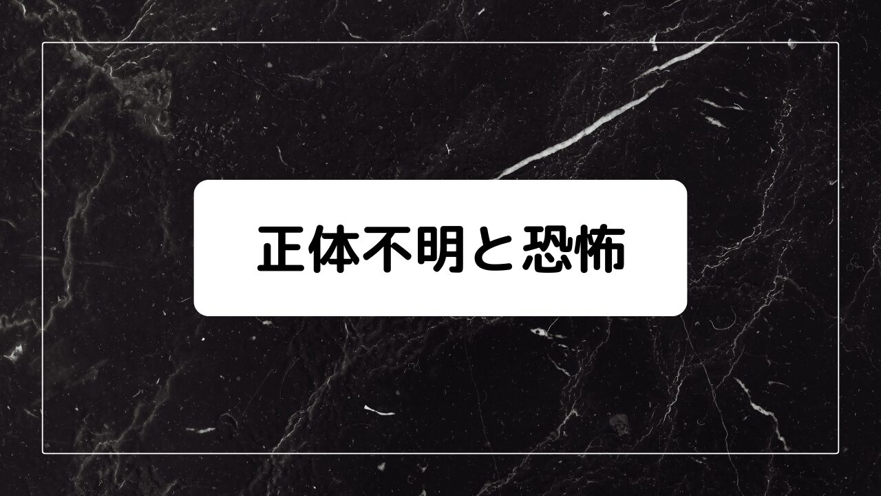 正体不明と恐怖