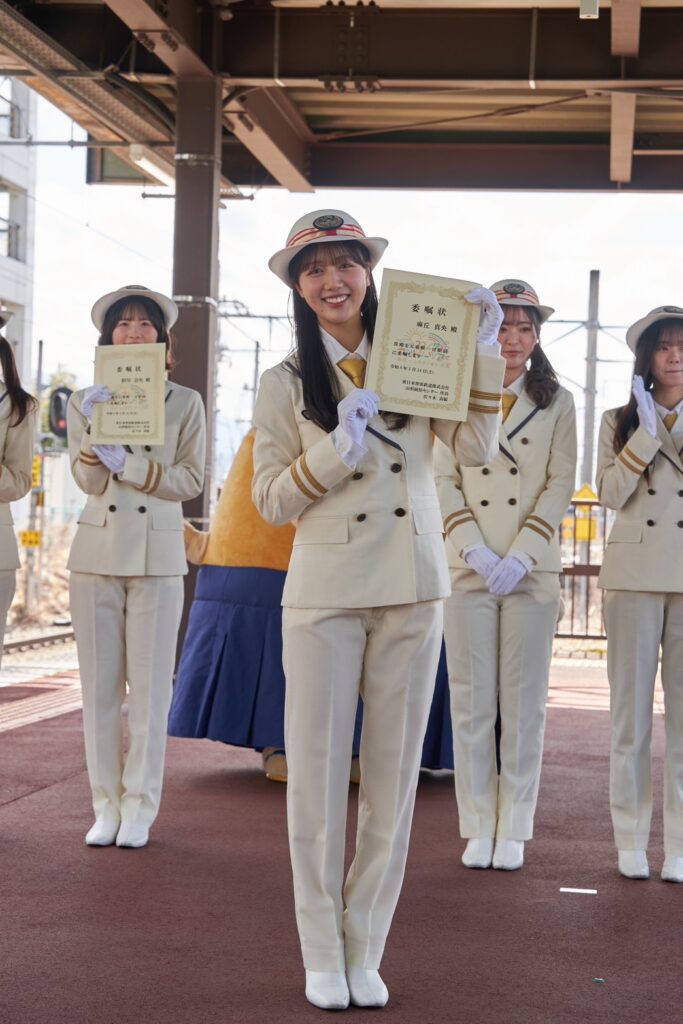 22/7(ナナニジ)JR天童駅「一日駅長就任式」