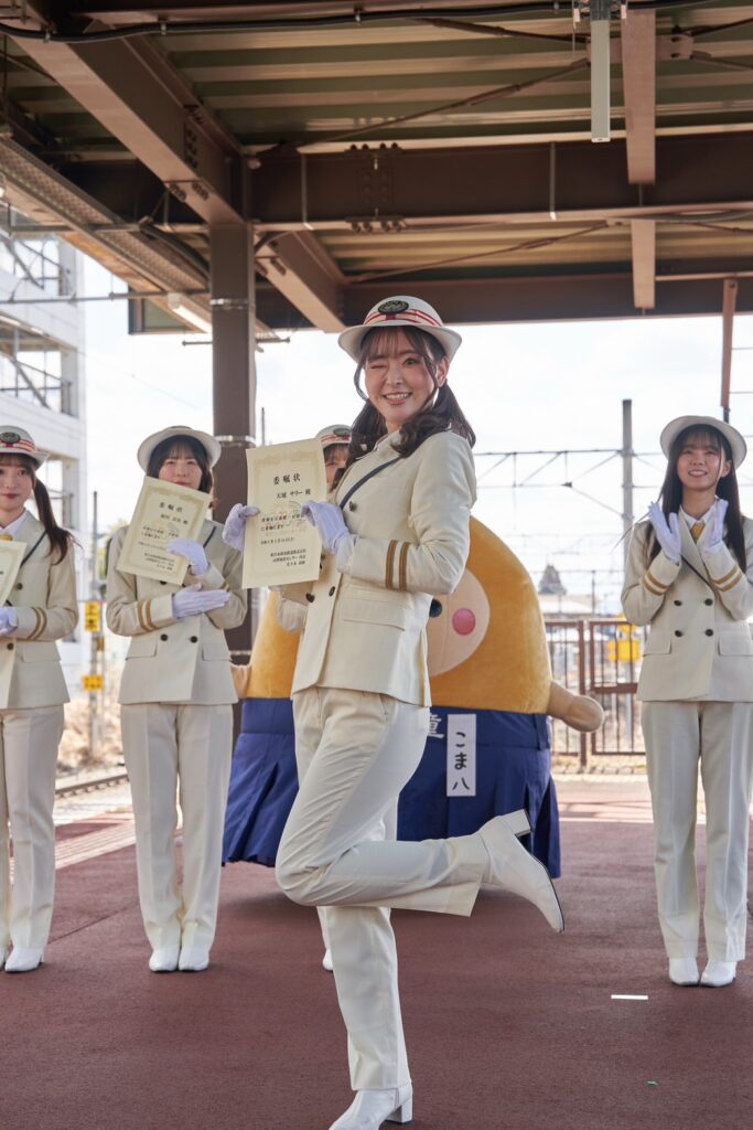 22/7(ナナニジ)JR天童駅「一日駅長就任式」